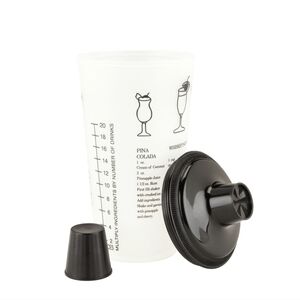 Cocktail Shaker with Recipe Guide - Black and White NEW